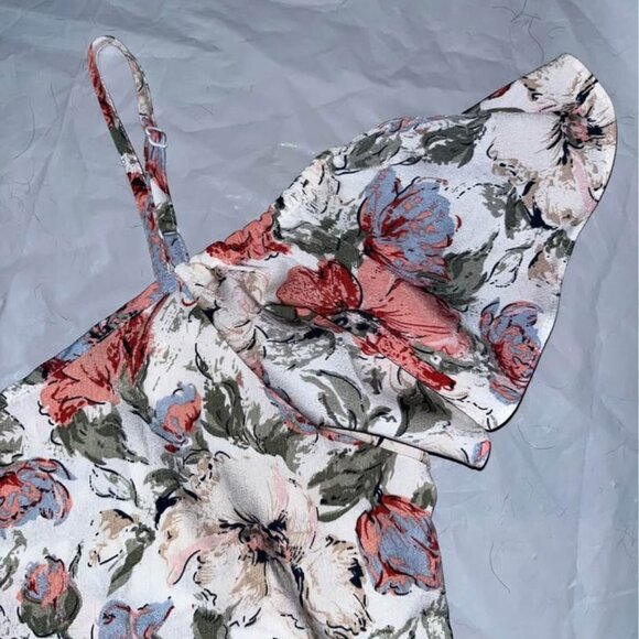 Floral Print Cold Shoulder Summer Blouse, size 12 - Picture 3 of 10